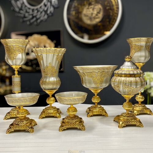 Napoli̇ 7 Parça Salon Aksesuar Seti̇ Platin - 3