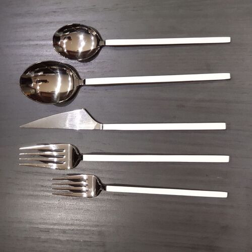 Milano 30 Parça Çatal Kaşık Takımı – Silver Beyaz, Modern & Şık Sofra Seti - 3