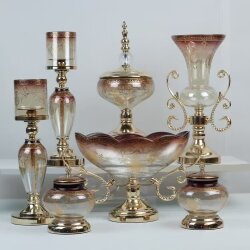 Imperial Amber Bordeaux 7 Parça Salon Aksesuar Seti - Dekor Arya