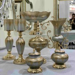 Imperial Silver Grace 7 Parça Salon Aksesuar Seti - Dekor Arya