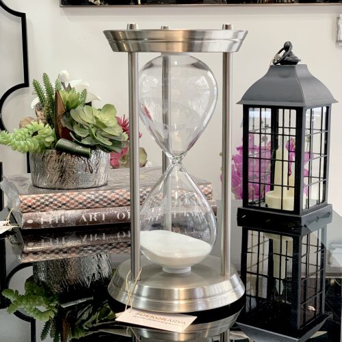 Kum Saati 17*33 Cm Gümüş - 1