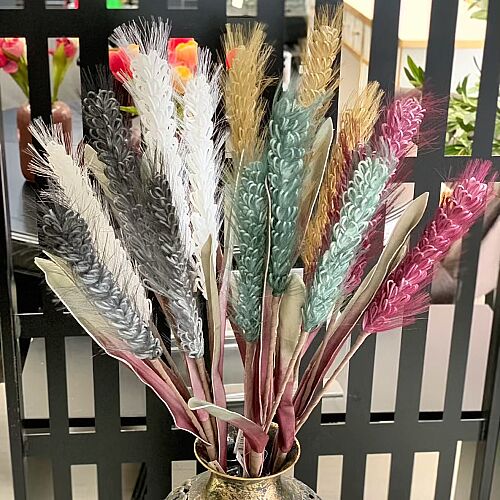 Yapay Çiçek Tüylü Asparagus Dalı 5 Renk- 5 Dal - 3