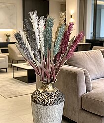 Yapay Çiçek Tüylü Asparagus Dalı 5 Renk- 5 Dal - Dekor Arya