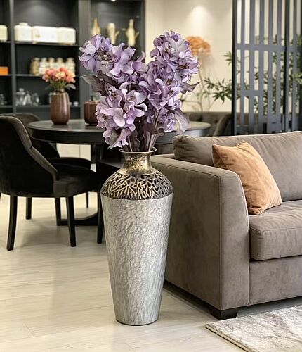 Yapay Kıvrımlı 4 Lü Lilyum Dalı Lila - 1